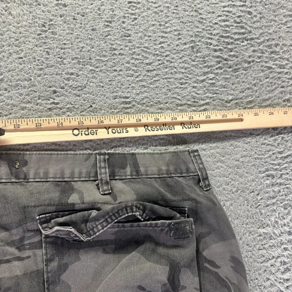Wrangler Pant Mens 42x30 Gray Camouflage Cotton Twill Cargo Straight Leg Utility